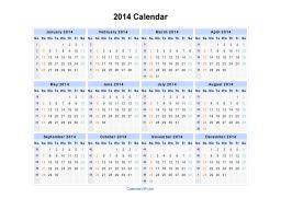 2014 Calendar Landscape