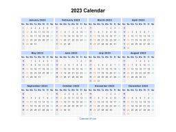 2023 Calendar Landscape