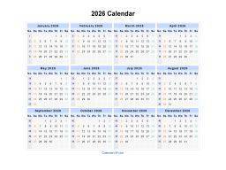2026 Calendar Landscape