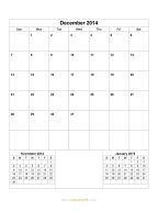 December 2014 Calendar
