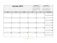 January 2014 Calendar