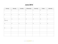 June 2014 Calendar