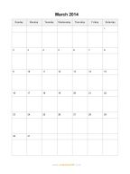 March 2014 Calendar