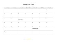 November 2014 Calendar