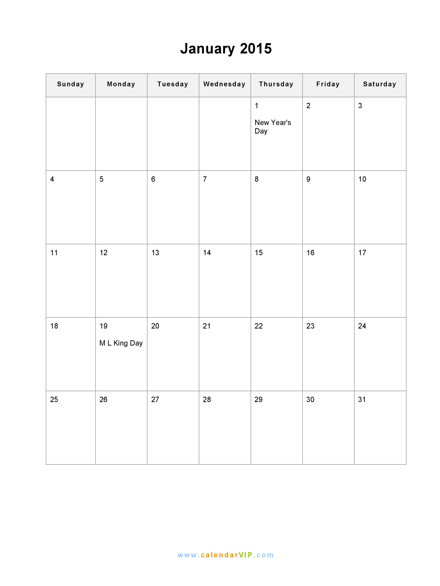 January 2015 Calendar - Blank Printable Calendar Template in PDF Word Excel1536 x 2048