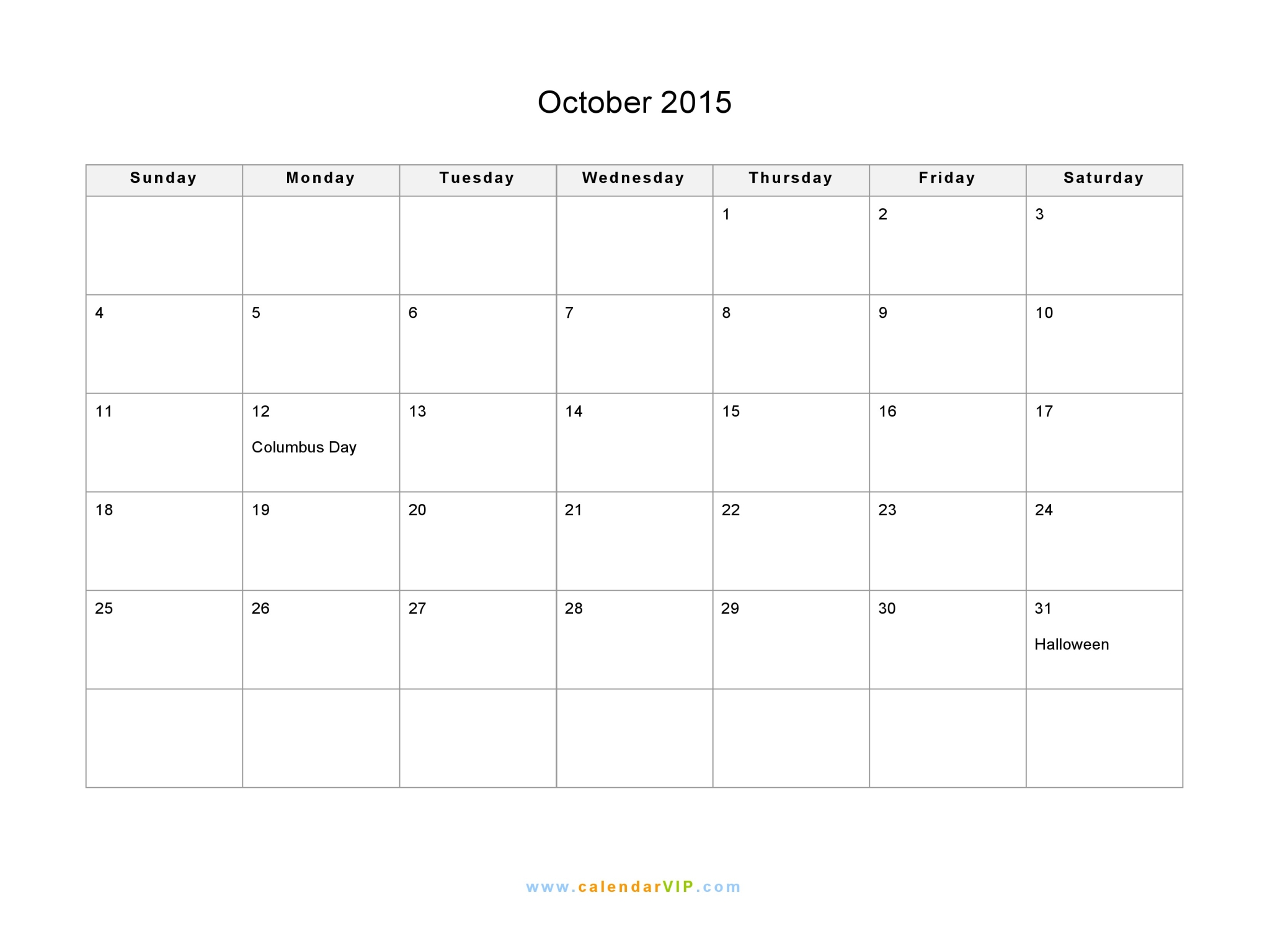 Calendar Classic with more spaces for Notes - Landscape