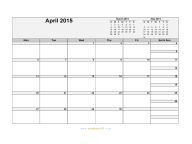 April 2015 Calendar
