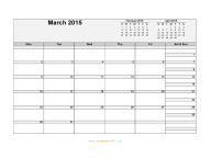 March 2015 Calendar